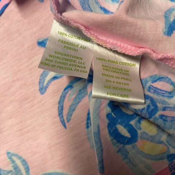 Lilly Pulitzer Brewster Dress XL Pink Blue Beat The Heat Pineapple Tropical - Picture 4 of 6